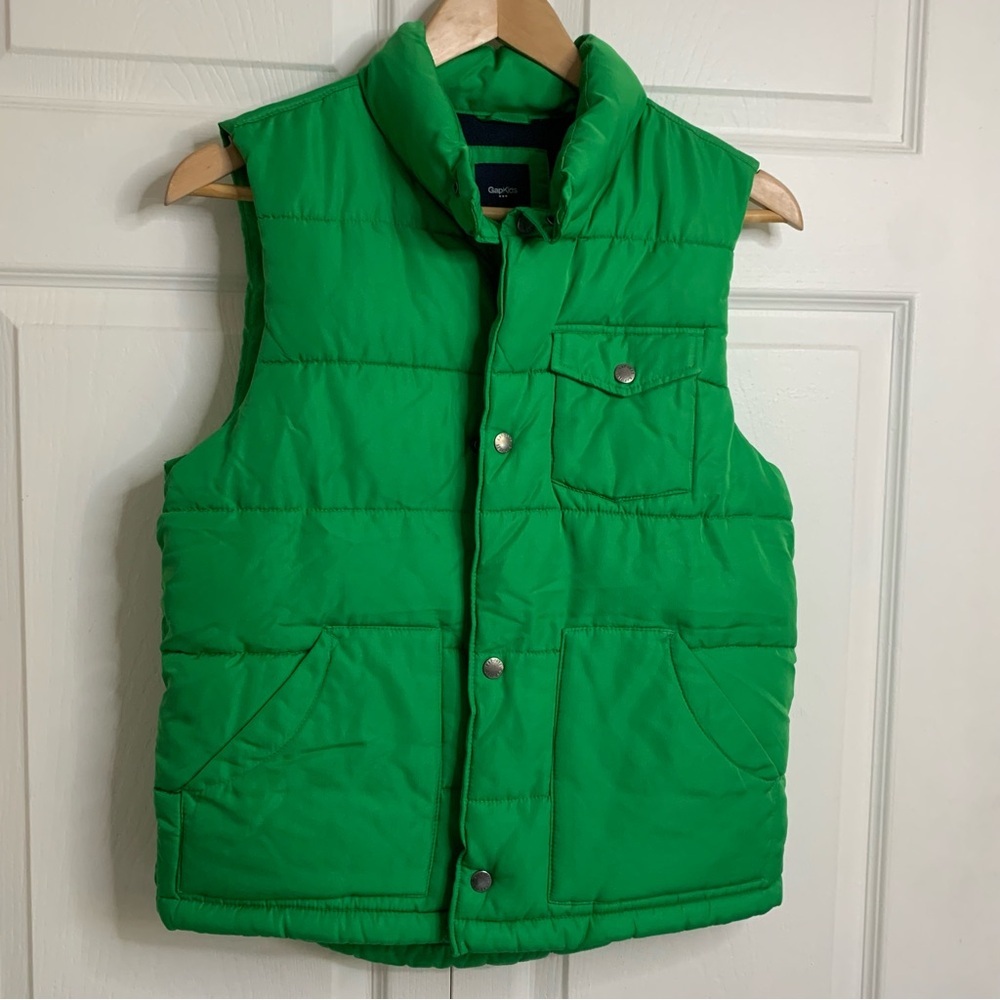 GAP Kids Green Puffer Vest Size Large 10-11 YRS